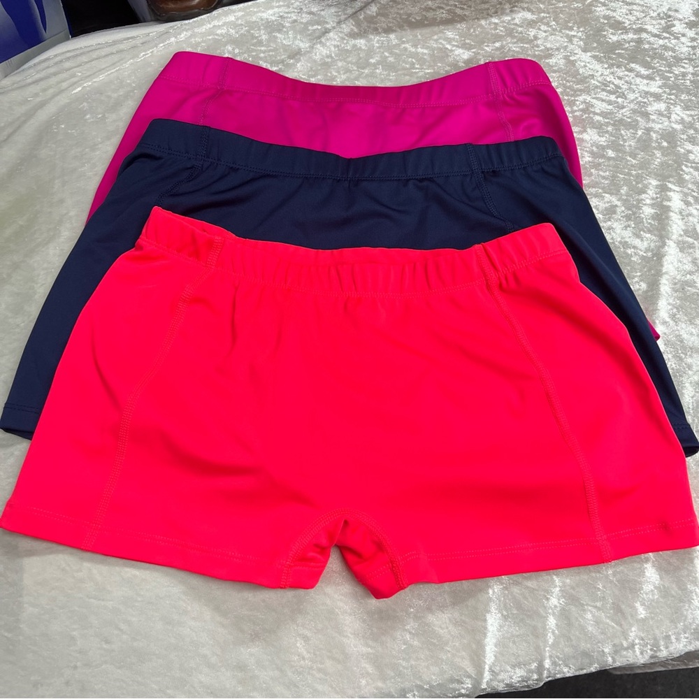 BCG Women's Athletic Shorts - Hot Pink, Dark Blue, Bright Pink